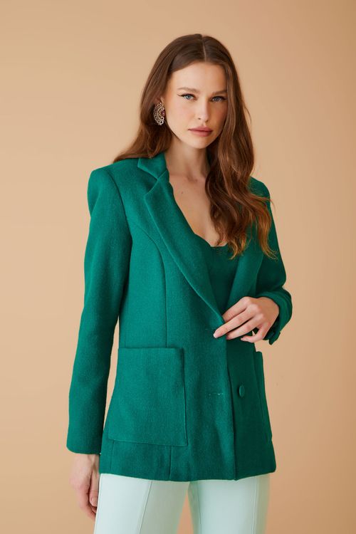 Blazer Detalhe Laço - Verde Esmeralda