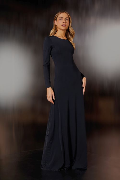 Vestido Longo Laila - Preto