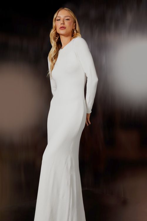 Vestido Longo Mabel - Off White