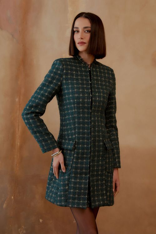 Casaco Vista Tweed Hera - Verde Hera