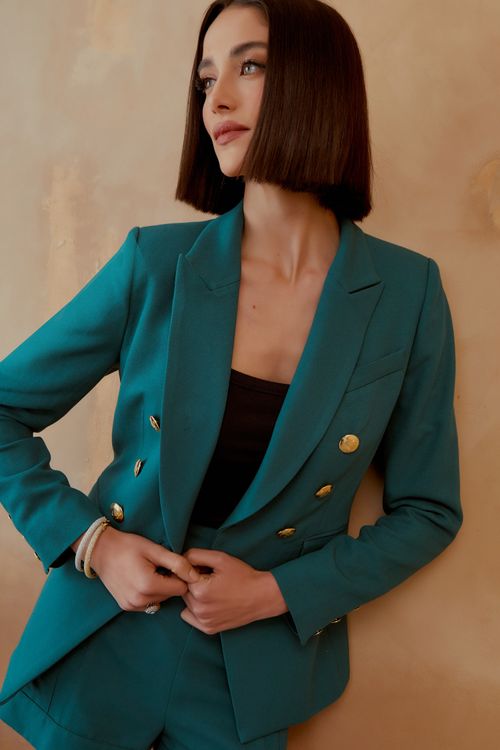 Blazer Alfaiataria Botões - Verde Hera