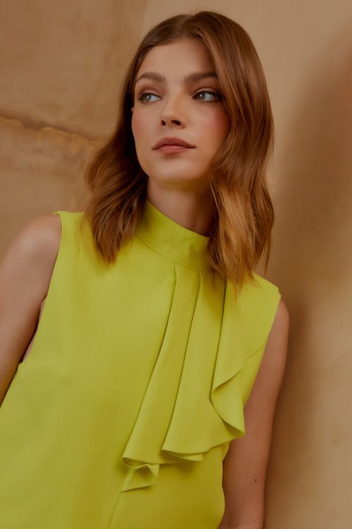Blusa Babado Gola - Amarelo Aurora