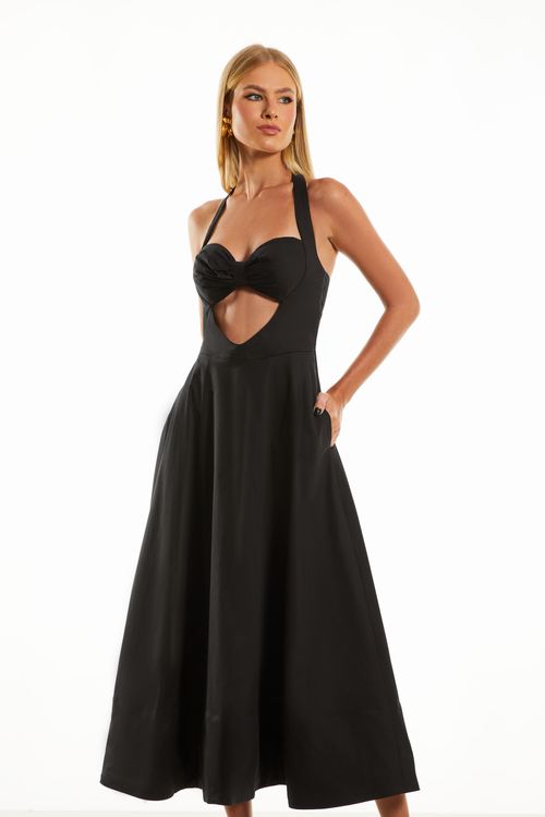 Vestido Midi Luísa - Preto