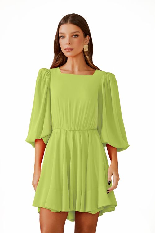 Vestido Curto Vivi - Lime