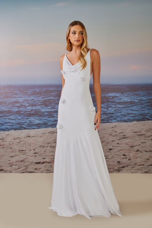 Vestido Longo Mari Degage - Branco