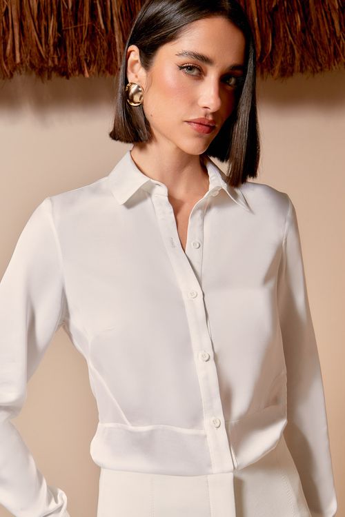 Camisa Recortes - Off White