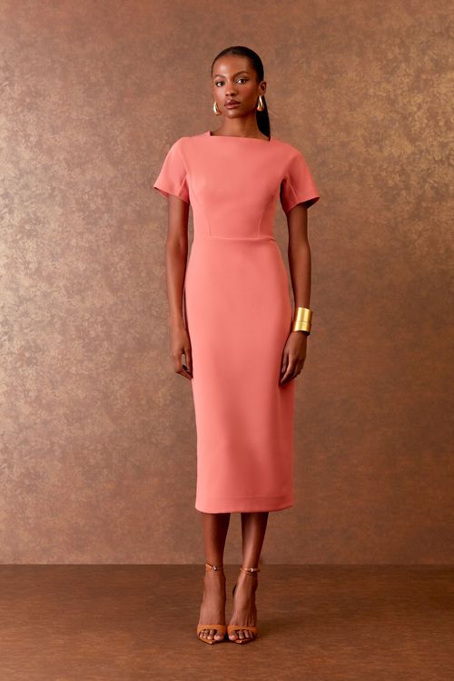 Vestido Midi Cursor Duplo - Blush