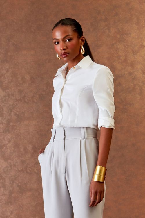 Camisa Tricoline Classic - Off White