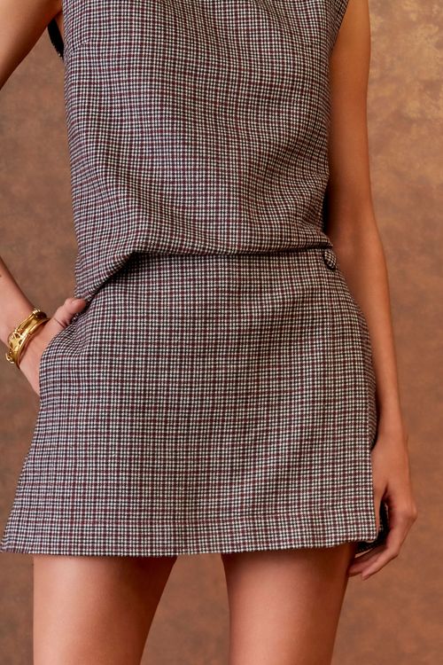 Short Saia Clericot - Bordeaux