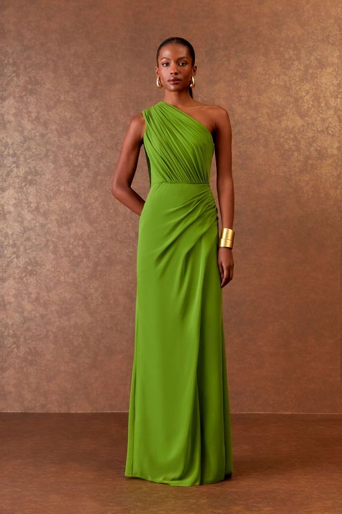 Vestido Longo Faixa - Olive