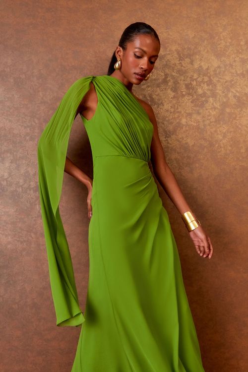 Vestido Longo Faixa - Olive