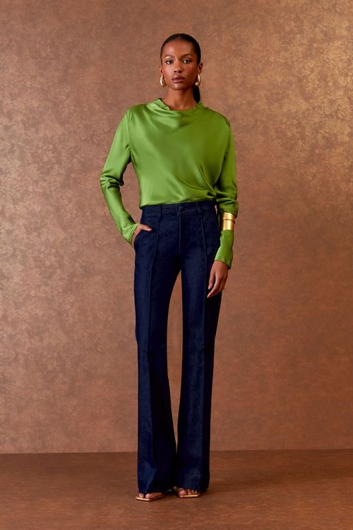 Calça Jeans Nervura - Jeans Escuro