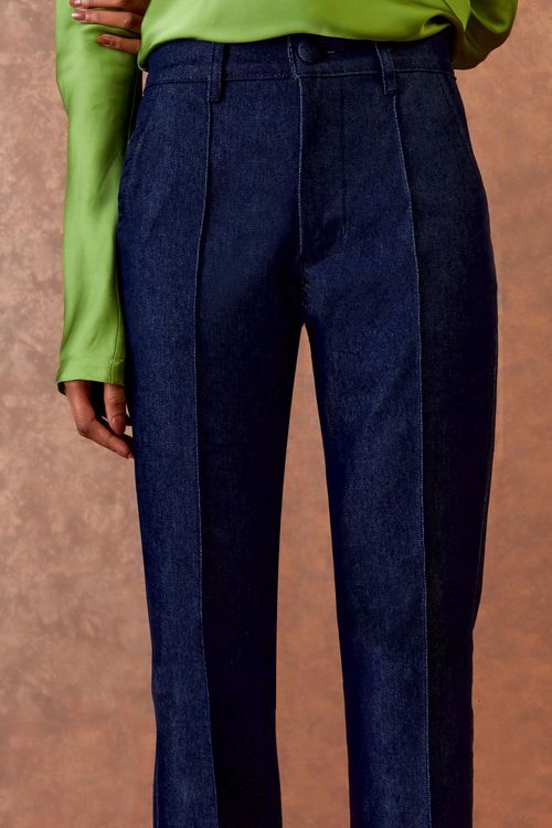 Calça Jeans Nervura - Jeans Escuro
