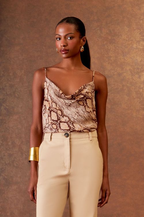 Blusa Degage Estampa Serpente - Estampa Serpente