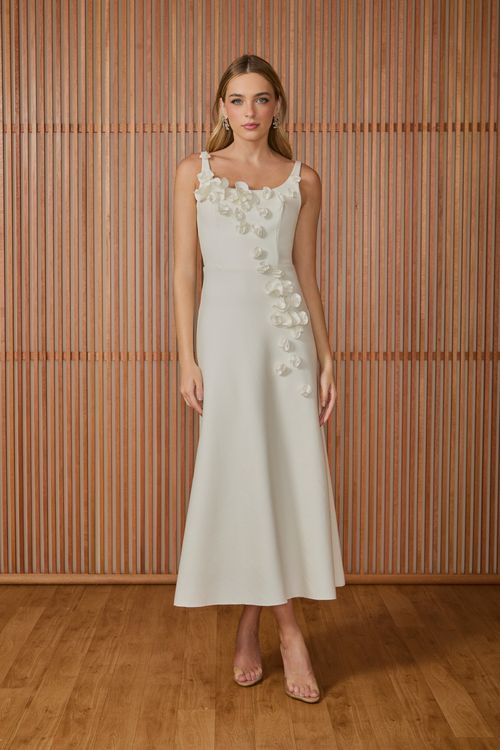 Vestido Midi Lorena - Off White