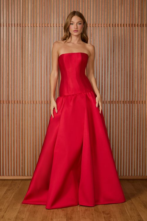 Vestido Longo Patrícia Tomara Que Caia - Rouge