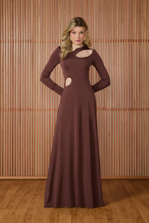 Vestido Longo Mabel - Coffee