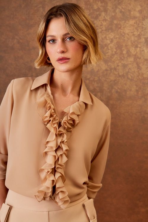 Camisa Babados Volant - Brulee