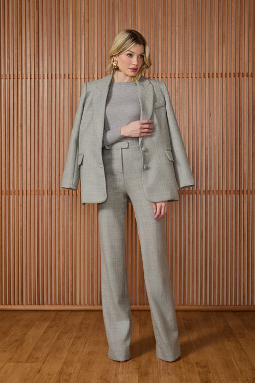 Blazer Gigi Lã Cinza - Lune