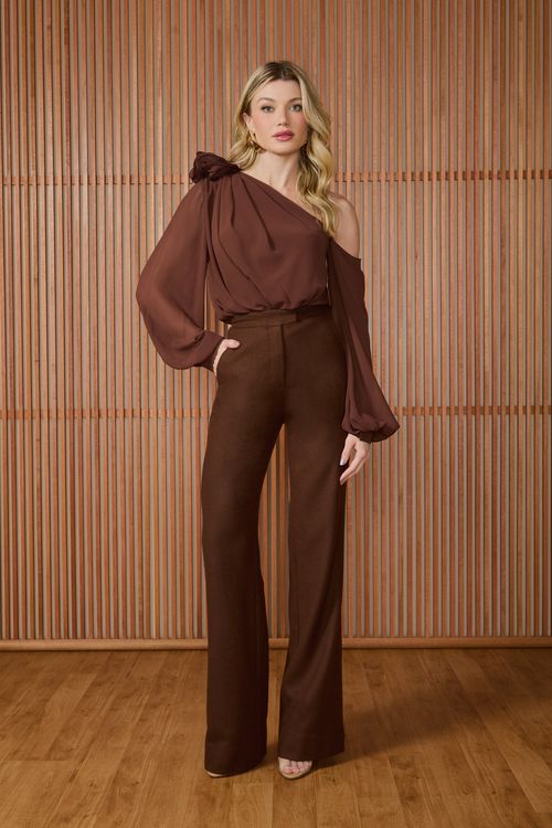 Calça Tyra Lã Marrom - Coffee