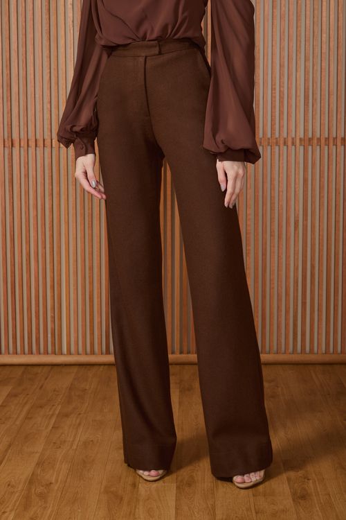 Calça Tyra Lã Marrom - Coffee