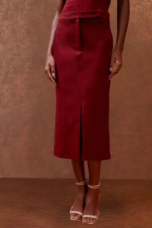 Saia Midi Fenda Frontal