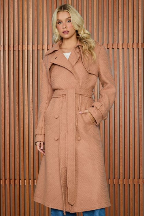 Casaco Lu Tweed - Camel