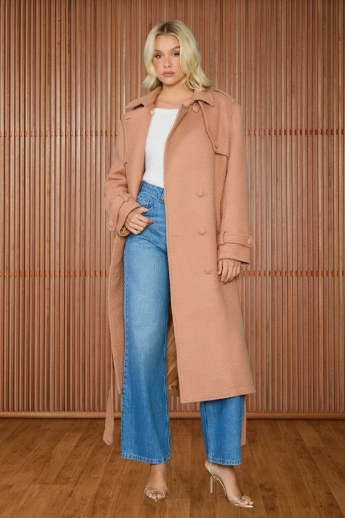 Casaco Lu Tweed - Camel