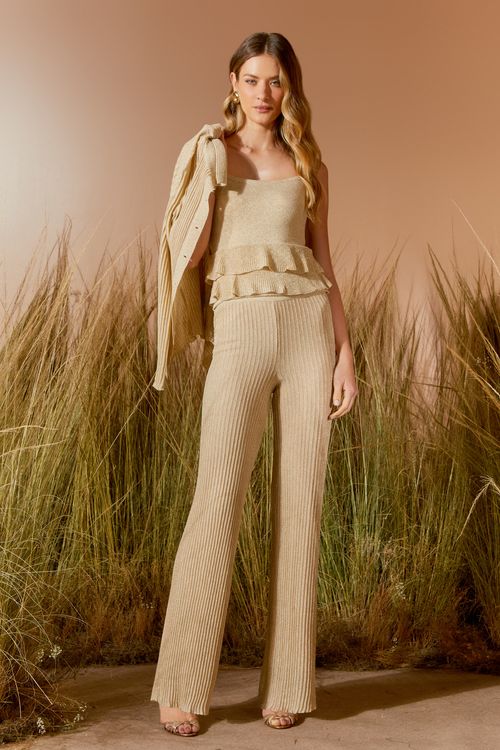 Calça Tricot Lurex