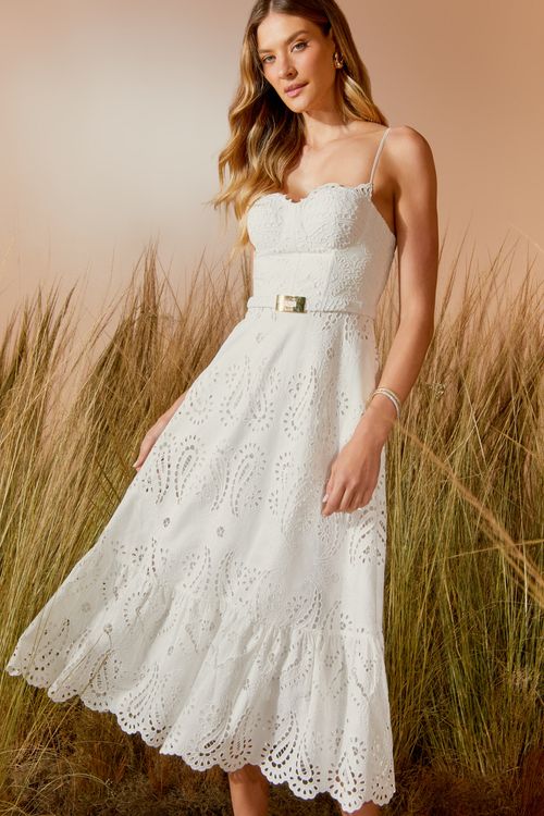 Vestido Midi Laise Placa Ag