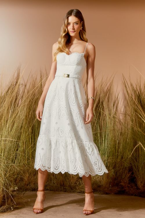 Vestido Midi Laise Placa Ag