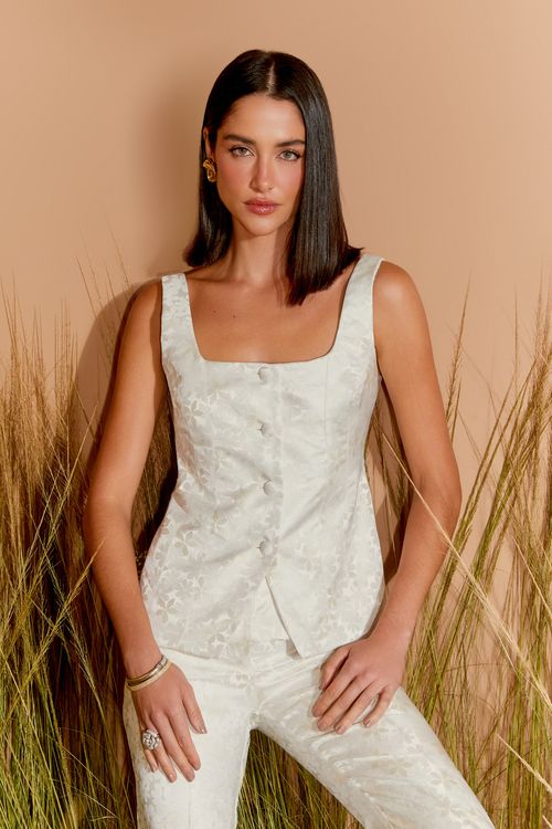 Blusa Botões Lily - Off White
