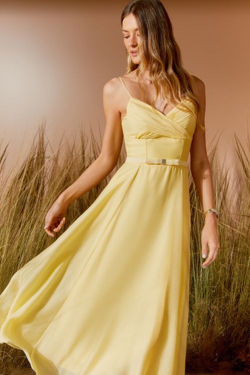 VESTIDO MIDI DECOTE TRANSPASSADO