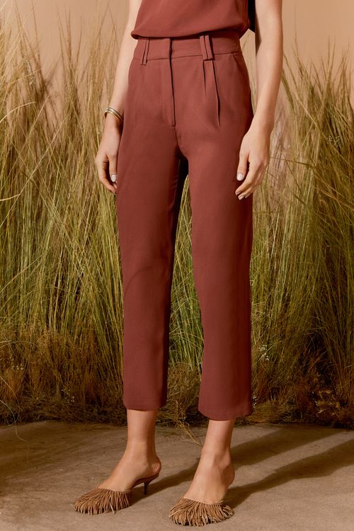 Calça Clássica Pregas