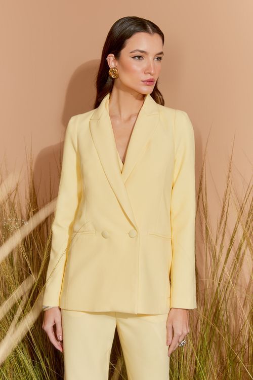 Blazer Classic Botões Bombê - Baunilha