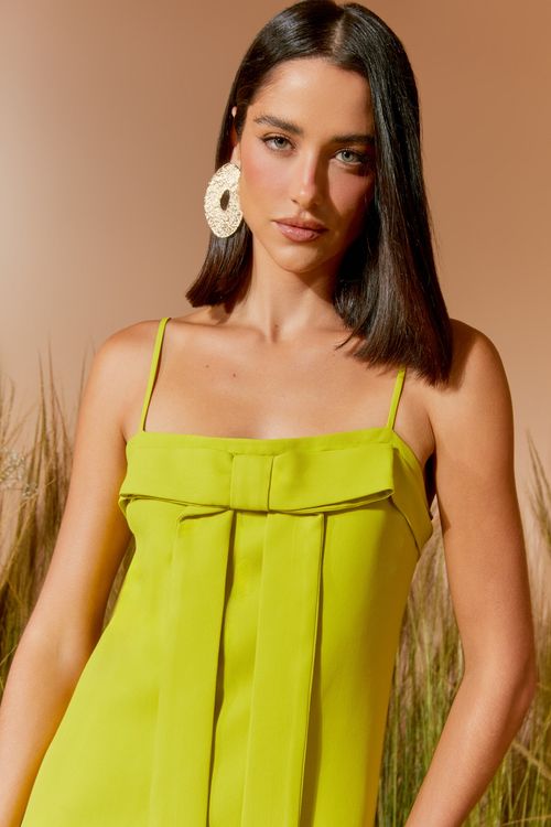 Vestido Curto Laço Decote