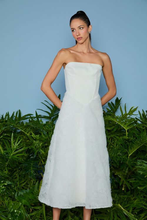 VESTIDO MIDI GIANE SAIA TULE 3D