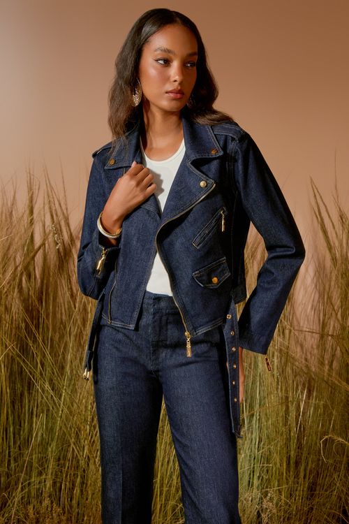 JAQUETA JEANS PERFECTO CINTO