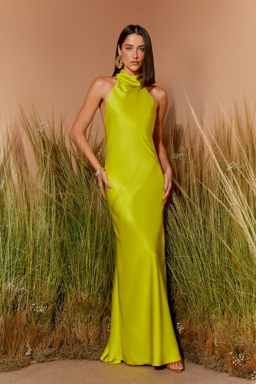 Vestido Longo Degage Frente Única