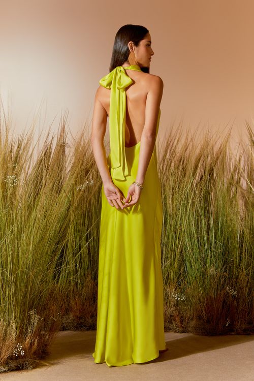 Vestido Longo Degage Frente Única