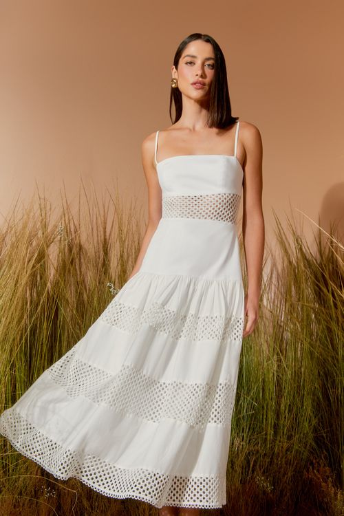 VESTIDO MIDI TELA MIX