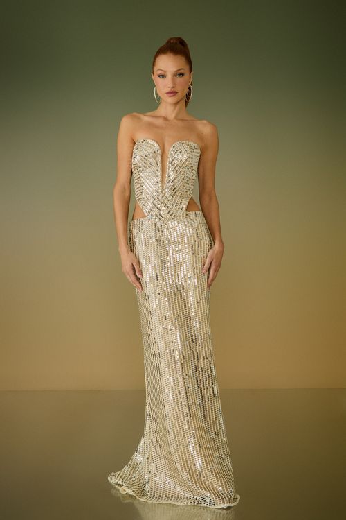 VESTIDO LONGO BETINA ABERTURA LATERAL