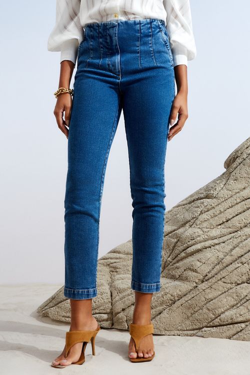 CALÇA JEANS NERVURAS