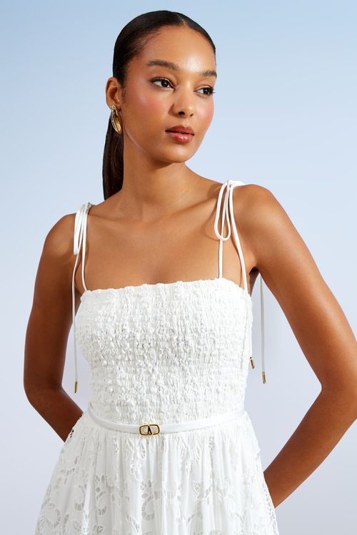 VESTIDO LONGO BORDADO ARABESCOS