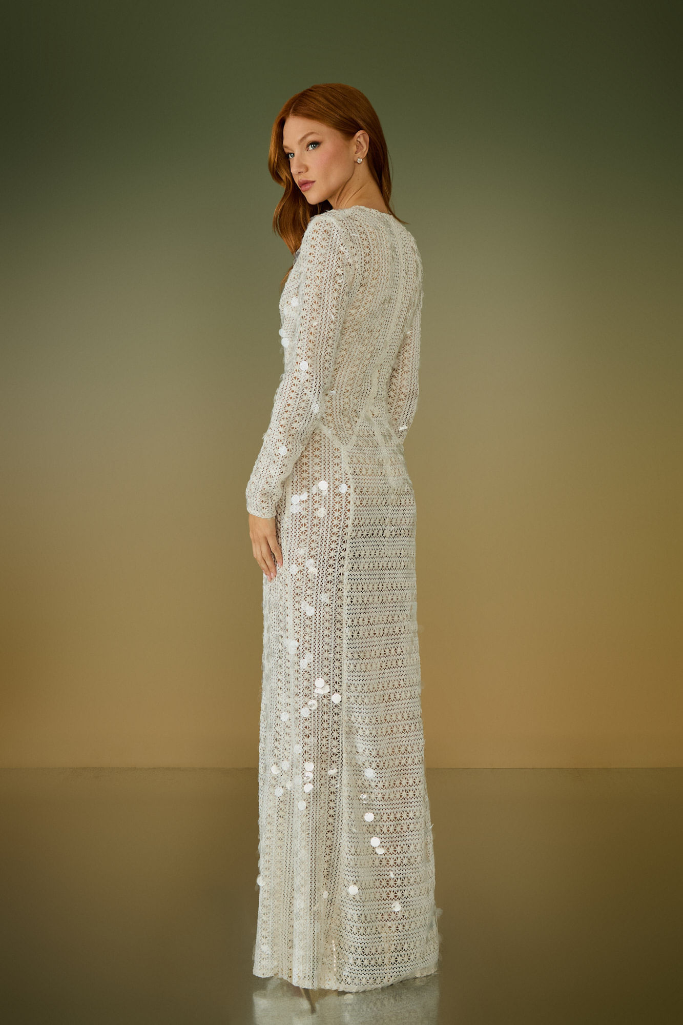 VESTIDO LONGO GABRIELA CROCHET PAETÊ - Agilità
